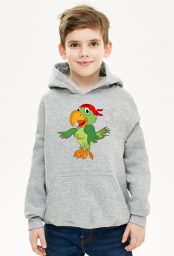 Bluza dziecieca z kapturem Papuga