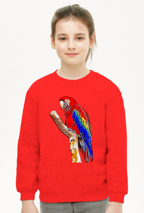 Bluza dziecieca bez kaptura Papuga 2