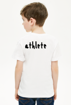 Logo Moro Biała Koszulka Athlete