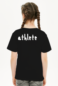 Logo Kwiaty Czarna Koszulka Athlete