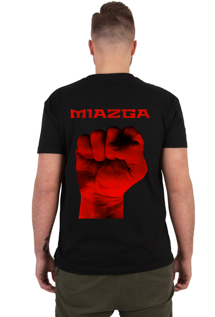 T-Shirt męski czarny "Miazga" z tyłu