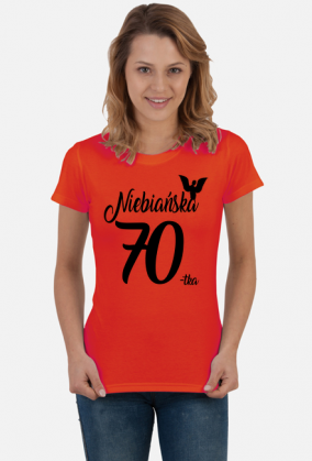Koszulka urodzinowa prezent 70 urodziny 70 lat Niebiańska 70 stka