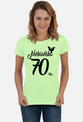 Koszulka urodzinowa prezent 70 urodziny 70 lat Niebiańska 70 stka
