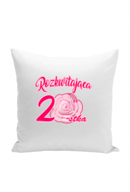 Poduszka prezent urodzinowy 20lat 20 urodziny rozkwitająca 20stka