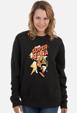 Śmieszna bluza super mama bohaterka prezent dzień matki najlepsza mama bohaterka