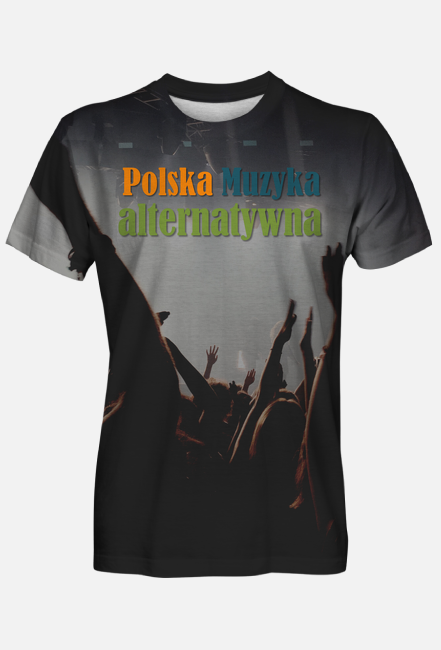 T-Shirt męski fullprint koncert Polska Muzyka alternatywna z przodu