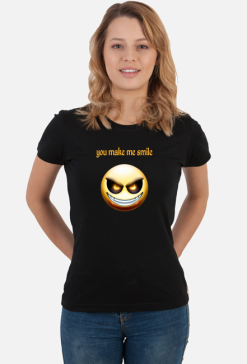 Koszulka damska T-shirt, YOU MAKE MI SMILE