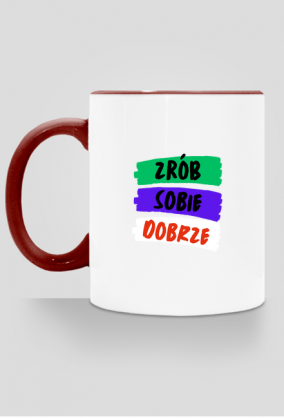 Kubek Eko z Kolorowym Uszkiem - Zrób Sobie Dobrze (wiele kolorów)