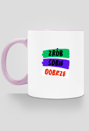 Kubek Eko z Kolorowym Uszkiem - Zrób Sobie Dobrze (wiele kolorów)