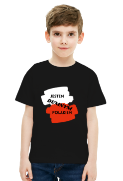 Koszulka dziecięca unisex - Dumny Polak (różne kolory)
