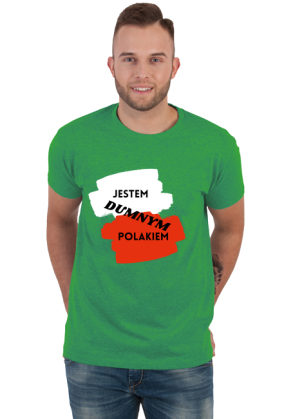 Koszulka męska Soft Style - Dumny Polak (różne kolory)