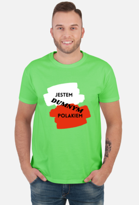 Koszulka męska Soft Style - Dumny Polak (różne kolory)