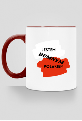 Kubek Eko z Kolorowym Uszkiem - Dumny Polak (różne kolorów)