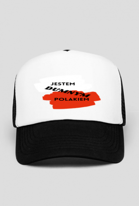 Czapka z Daszkiem Trucker - Dumny Polak (niebieska i czarna)