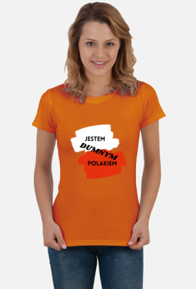 Koszulka Damska Soft Style - Dumny Polak (różne kolory)
