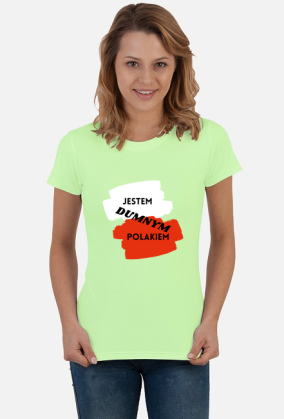 Koszulka Damska Soft Style - Dumny Polak (różne kolory)