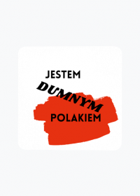 Magnes na lodówkę, kwadrat - Dumny Polak, wersja 2