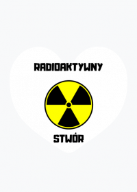 Magnes na lodówkę, serce - Radioaktywny Stwór, wersja 2