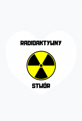 Magnes na lodówkę, serce - Radioaktywny Stwór, wersja 2