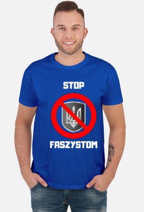 Koszulka męska Soft Style - Stop Faszystom, wersja 2 (różne kolory)
