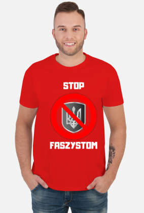Koszulka męska Soft Style - Stop Faszystom, wersja 2 (różne kolory)