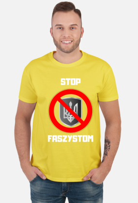 Koszulka męska Soft Style - Stop Faszystom, wersja 2 (różne kolory)