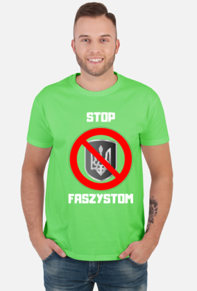 Koszulka męska Soft Style - Stop Faszystom, wersja 2 (różne kolory)