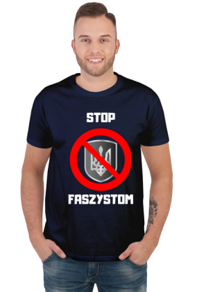 Koszulka męska Soft Style - Stop Faszystom, wersja 2 (różne kolory)