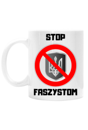Kubek klasyczny - Stop Faszystom (biały)