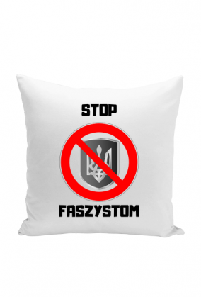 Poduszka Jasiek - Stop Faszystom (biała)