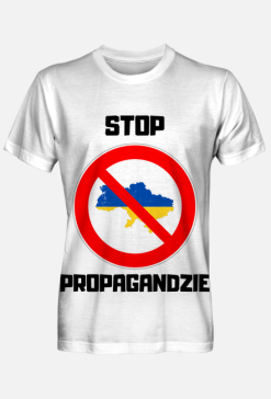 Koszulka męska, pełny nadruk - Stop Propagandzie