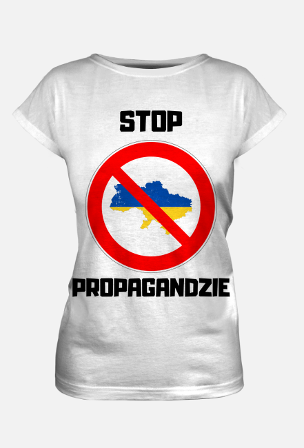 Koszulka damska, pełny nadruk - Stop Propagandzie