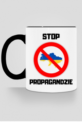 Kubek Eko z Kolorowym Uszkiem - Stop Propagandzie (różne kolory)