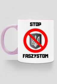 Kubek Eko z Kolorowym Uszkiem - Stop Faszystom (różne kolory)