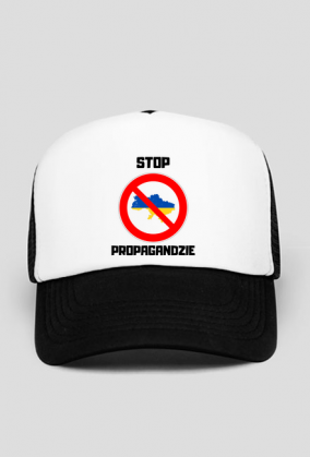 Czapka z Daszkiem Trucker - Stop Propagandzie (niebieska i czarna)