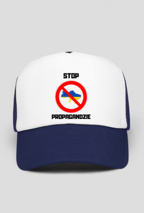 Czapka z Daszkiem Trucker - Stop Propagandzie (niebieska i czarna)