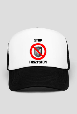 Czapka z Daszkiem Trucker - Stop Faszystom (niebieska i czarna)