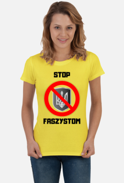 Koszulka Damska Soft Style - Stop Faszystom, wersja 2 (różne kolory)