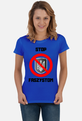 Koszulka Damska Soft Style - Stop Faszystom, wersja 2 (różne kolory)