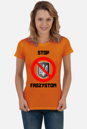 Koszulka Damska Soft Style - Stop Faszystom, wersja 2 (różne kolory)