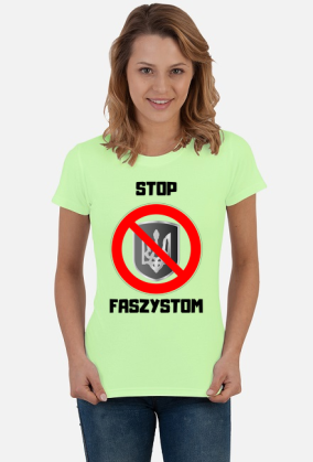 Koszulka Damska Soft Style - Stop Faszystom, wersja 2 (różne kolory)