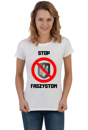 Koszulka Damska Soft Style - Stop Faszystom, wersja 2 (różne kolory)