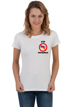 Koszulka Damska Soft Style - Stop Propagandzie, wersja 3 (różne kolory)