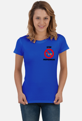 Koszulka Damska Soft Style - Stop Propagandzie, wersja 3 (różne kolory)