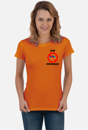Koszulka Damska Soft Style - Stop Propagandzie, wersja 3 (różne kolory)