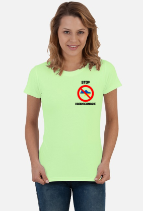 Koszulka Damska Soft Style - Stop Propagandzie, wersja 3 (różne kolory)