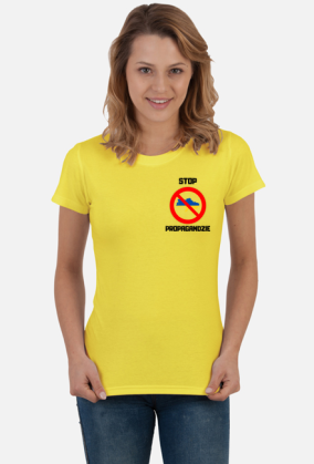 Koszulka Damska Soft Style - Stop Propagandzie, wersja 3 (różne kolory)