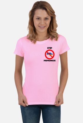 Koszulka Damska Soft Style - Stop Propagandzie, wersja 3 (różne kolory)