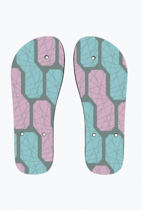 Klapki japonki damskie full print