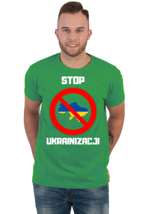 Koszulka męska Soft Style - Stop Ukrainizacji, wersja 3 (różne kolory)